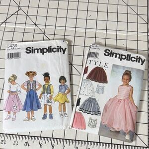 Lot of 2 Simplicity Child Sewing Patterns Sizes 3–8 | 1 UNCUT + 1 Complete